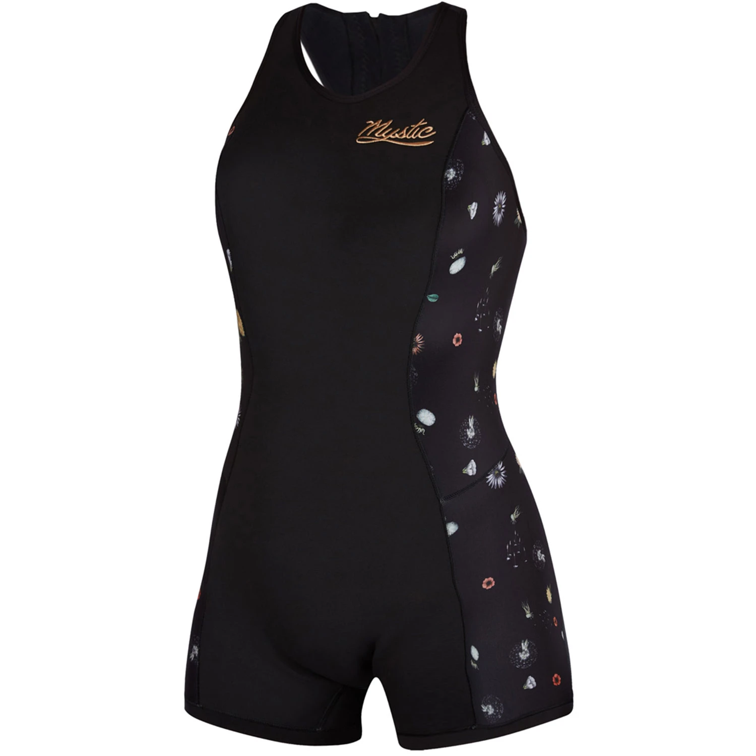 Mystic Womens Diva 2/2mm Back-Zip Short John Wetsuit - Black