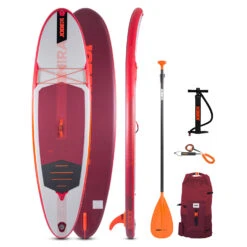 Jobe Mira 10.0 Inflatable Paddle Board SUP Package - Red