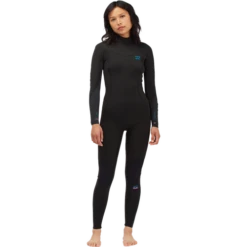 3/2 Billabong Ladies Synergy Back Zip Black Palms