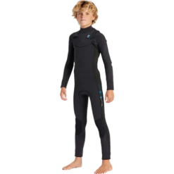 Billabong 5/4mm Kids Absolute Chest Zip Blue Fade