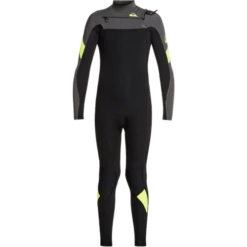 Quiksilver 3/2mm Kids Syncro Chest Zip Black