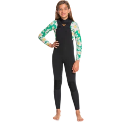 Roxy 4/3mm Girls Pop Surf Chest Zip Jelly Bean