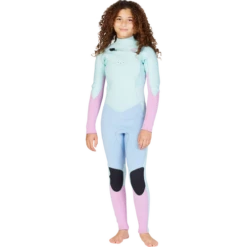 Billabong 4/3mm Girls Synergy Chest Zip Iceberg
